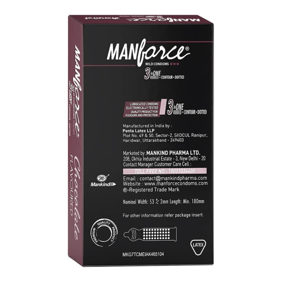 Manforce Chocolate flavor condom 10 Pcs x Pack of 5