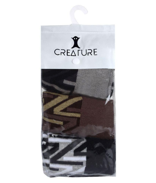 Creature Brown Formal Ankle Length Socks Pack of 3 - Brown