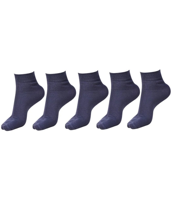 Dollar - Navy Cotton Boys School Socks ( Pack of 5 ) - 4-5Years