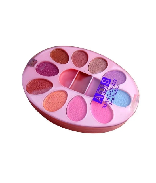 ADS Makeup Kit for Girls|12,Eye Shadow|3,Lip Color|2,Blusher|2,Face Powder|With Sponge & Brush