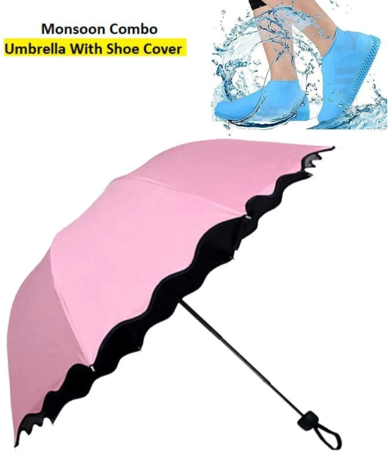 RAMDEV ENTERPRISE Pink 1 Fold Umbrella - Pink