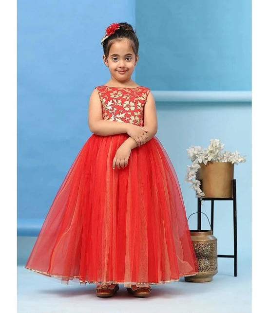 Toy Balloon Kids Red & Yellow Net Girls Gown ( Pack of 1 ) - None