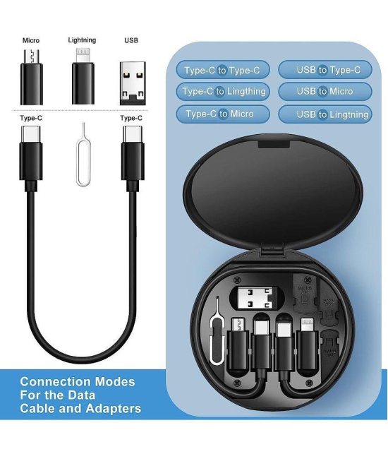 NBOX - Foldable Connectors for Smartphones ( Black ) - Black