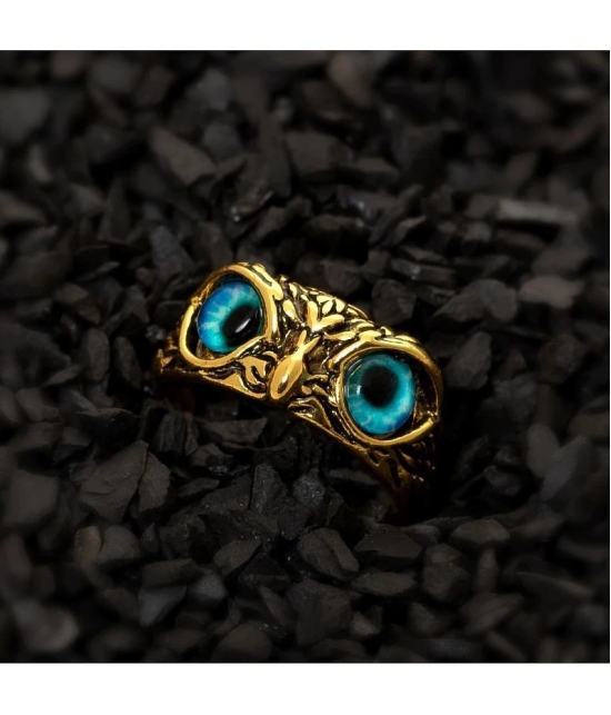 Fashion Frill Owl Face Ring | Owl Ring | Unisex Style | Stainless Steel | Adjustable | Gold Plated |Eagle | Animal| Finger Ring For Men Boys Girls Women. - None