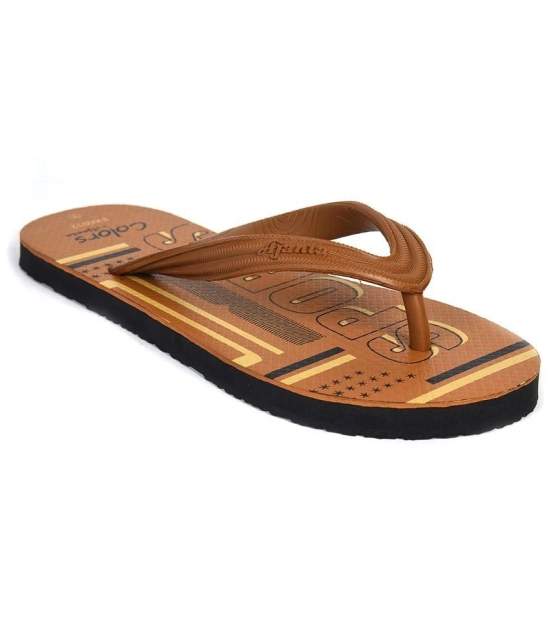 Ajanta - Brown Mens Daily Slipper - None