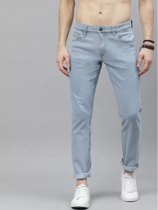 Men Slim Low Rise Blue Jeans