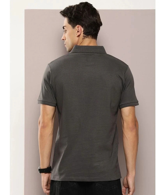 Dillinger Cotton Regular Fit Solid Half Sleeves Mens T-Shirt - Grey ( Pack of 1 ) - None