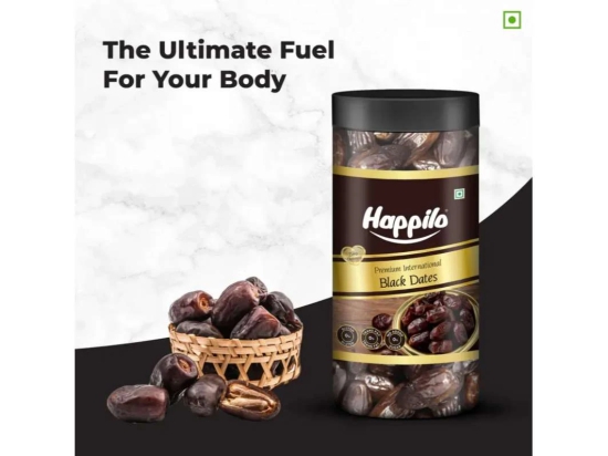 Happilo Premium Black Dry Dates Jar 400g