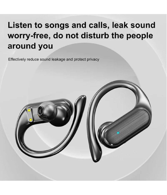 Life Like Earhook TWS V5.3 In Ear Bluetooth Earphone 8 Hours Playback Bluetooth IPX4(Splash Proof) Auto pairing -Bluetooth Black