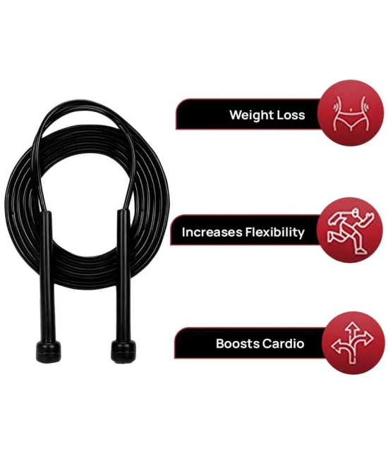 Basic Pencil Skipping Jumping Rope For Gym Fitness Workout - Black