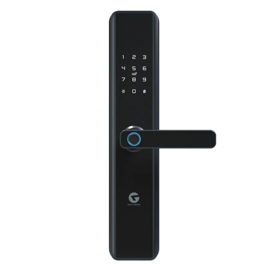 Smart Door lock with 6- in - One Unlocking Features, Fingerprint Smart Doorlock, Multi-User Support | Free Installation Pan India-Black