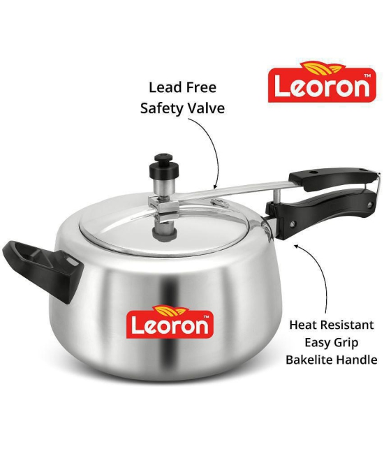 LEORON HANDI 5 L Aluminium InnerLid Pressure Cooker Without Induction Base