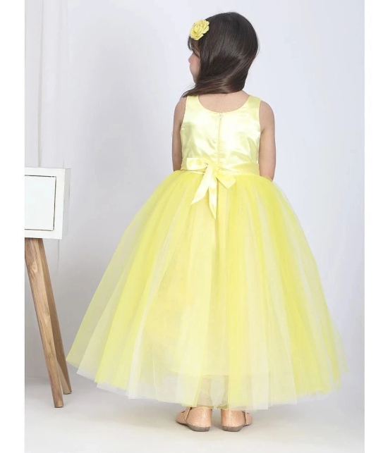 Toy Balloon Kids Yellow Net Girls Frock ( Pack of 1 ) - None