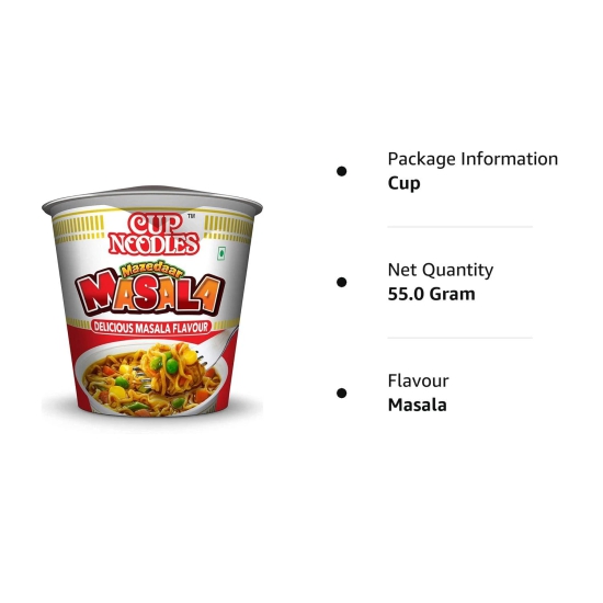 Nissin Cup Noodles Mazedaar Masala, 55 Gm