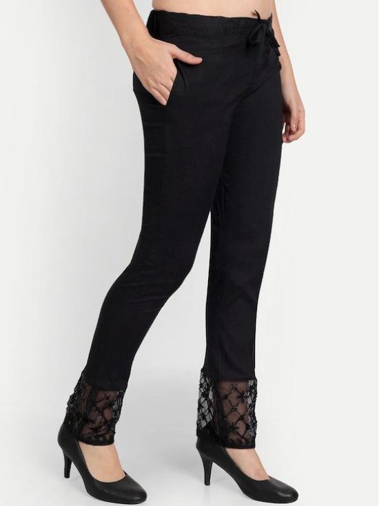 Women Black Stretchable Trouser