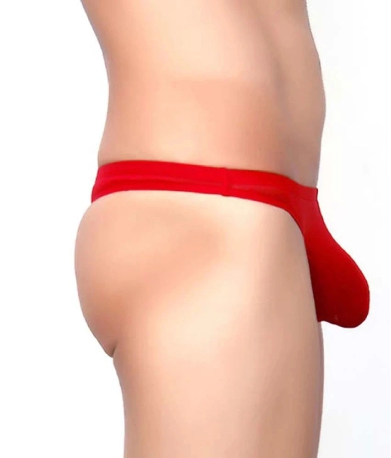 La Intimo Polyester Mens Thongs ( Red ) - 70 - 75 Cms