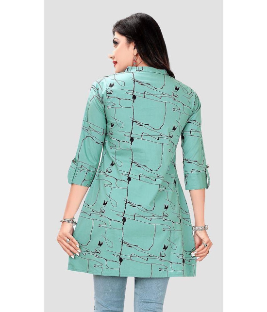 Meher Impex - Green Rayon Women''s Straight Kurti ( Pack of 1 ) - None