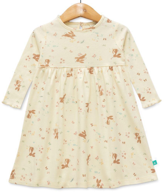 Juscubs - Off White Cotton Baby Girl Frock ( Pack of 1 ) - None