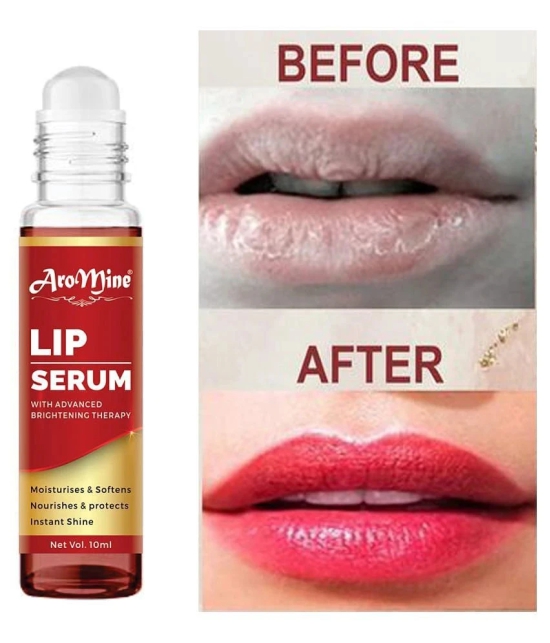 Aromine Roll on Lip Serum For Lips Brightning, cracked Lips, Shine Moisturizing  For Men & Women Face Serum 10 mL