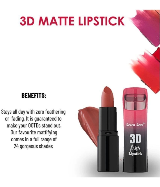 Seven Seas 3D Matte Lipstick | Long Lasting, Waterproof Matte Lipstick for Women (Crown of Thorns 1)