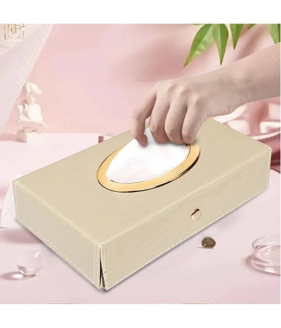 Auto Hub Car Tissue Dispenser Leatherite Beige