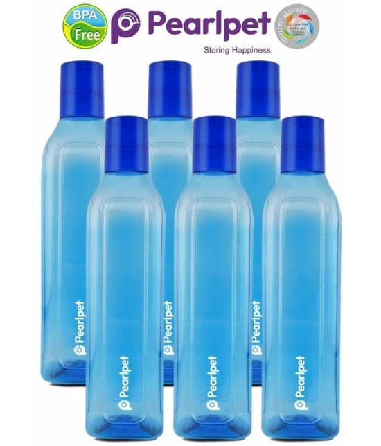 PearlPet - Blue Water Bottle ( Pack of 6 ) - Blue