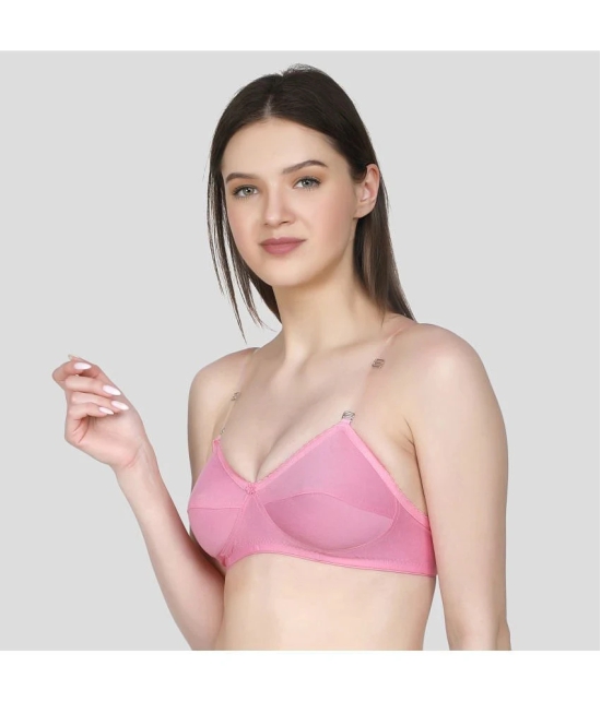 TCG - Pink Cotton Blend Non Padded Womens Push Up Bra ( Pack of 1 ) - None