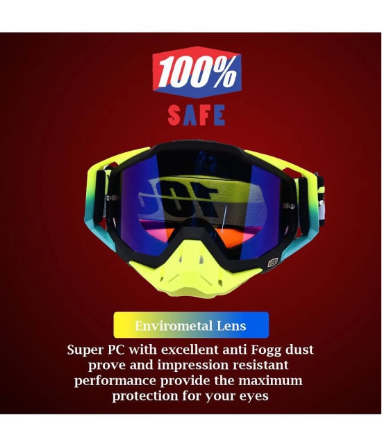 AutoPowerz - UV Protected Blue Riding Goggles ( Pack of 1 )