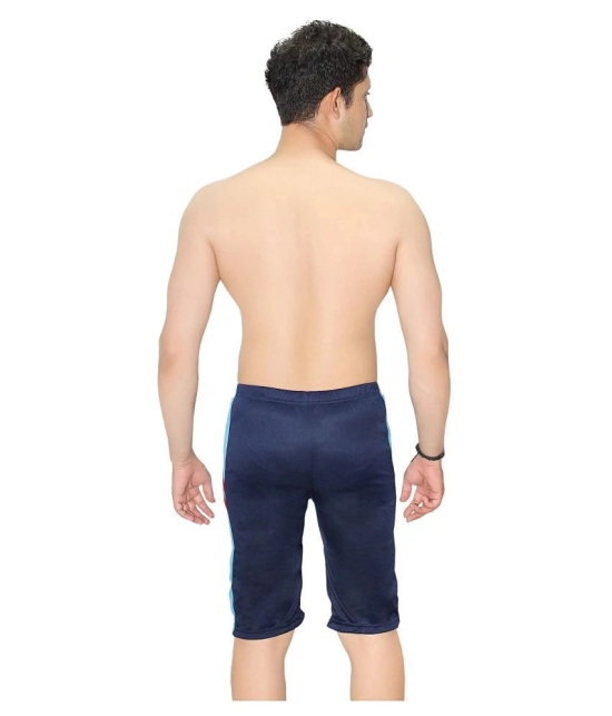 Goodluck Navy Polyester Lycra Jammer Single - 42