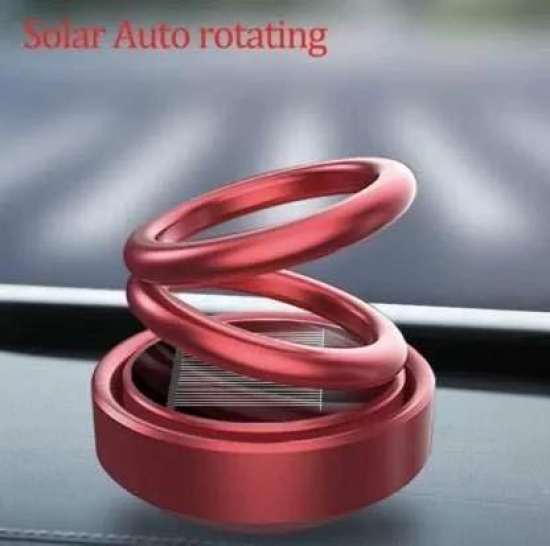 Car/Room Air Freshener- Solar Power Rotating Car/Room Air Freshener Perfume, Long Lasting French Organic Fragrance-Free Size