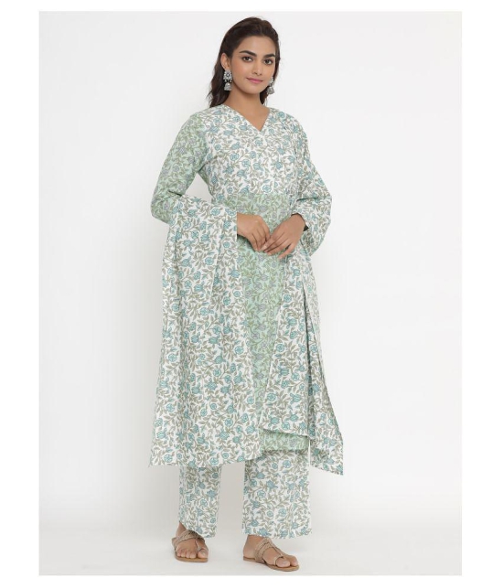 miravan Cotton Kurti With Palazzo - Stitched Suit - M