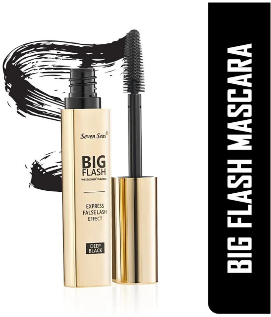 Seven Seas Waterproof Big Flash Mascara | Smudgeproof Mascara (Jet Black)