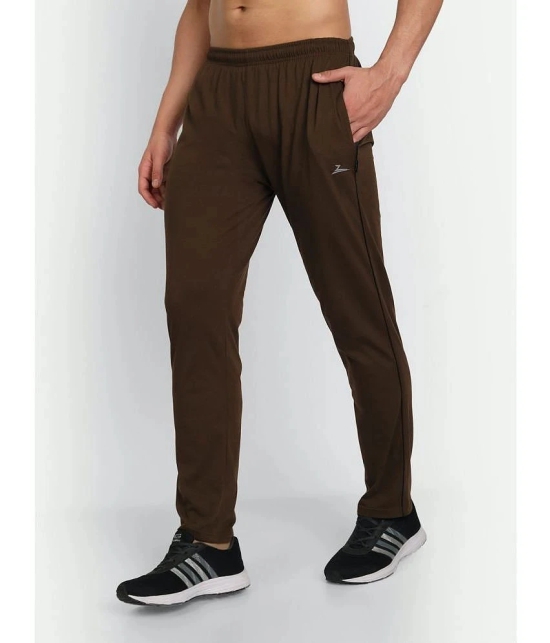 Zeffit - Coffee Cotton Blend Mens Trackpants ( Pack of 1 ) - None