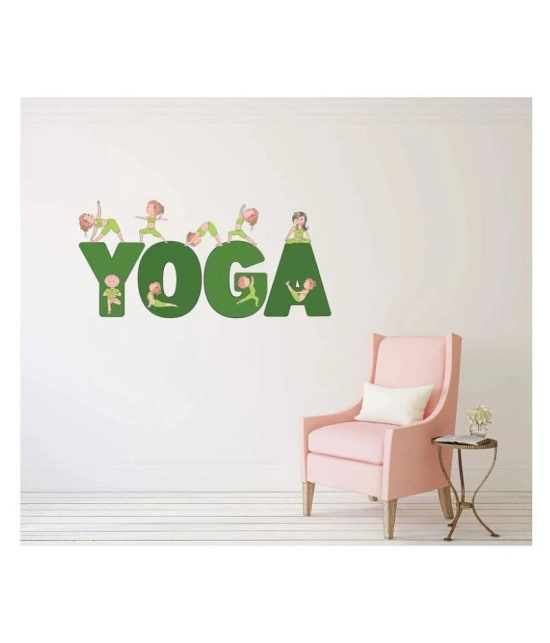 Asmi Collection Kids Doing Yoga Religious & Inspirational Sticker ( 35 x 75 cms )