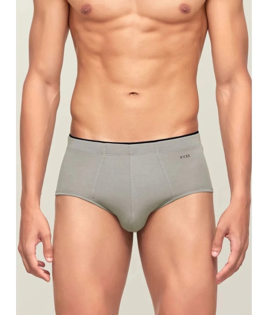 XYXX - Light Grey Cotton Blend Mens Briefs ( Pack of 1 ) - S