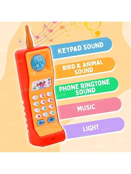 THRIFTKART - Musical Mobile Phone Toy for Kids Cellphone | Telephone | Light & Sound | Educational Toys for Kids Baby Babies - Multicolor  - (Battery Included)