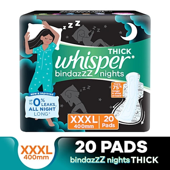 Whisper Bindazzz Nights Xxxl, 4 Pads