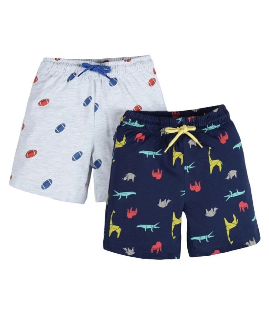 Plum Tree Boys Animal Print shorts ( Pack of 2) - None