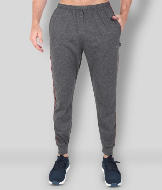 Zeffit - Grey Cotton Blend Mens Joggers ( Pack of 1 ) - 2XL