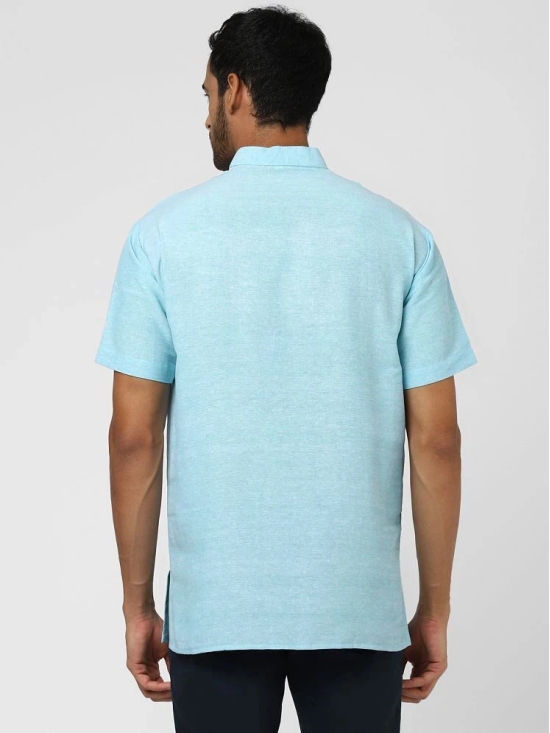 DESHBANDHU DBK - Sky Blue Cotton Mens Shirt Style Kurta ( Pack of 1 ) - None