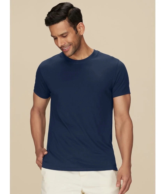 XYXX Cotton Regular Fit Solid Half Sleeves Mens T-Shirt - Navy ( Pack of 1 ) - None