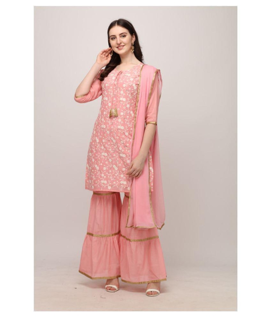 Berrylicious Pink Cotton Straight Kurti - - L