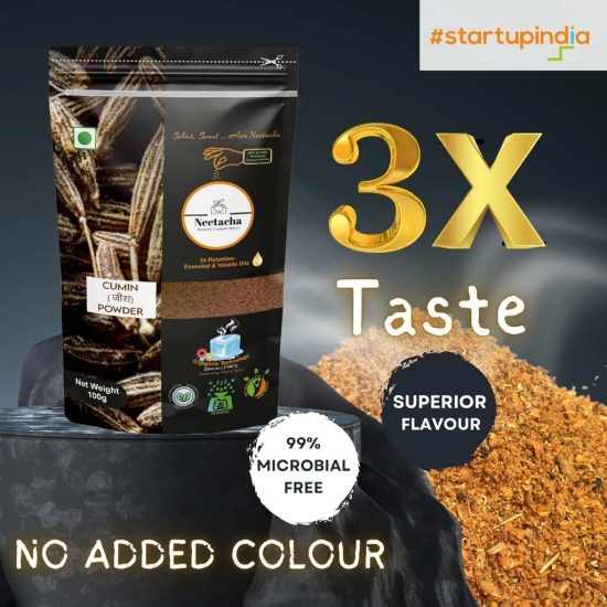 Neetacha Premium Cryogenic Black Pepper Coriander Cumin Red Chilli | 400g | @ 35% reduced consumption | Fresh Natural Aromatic Flavourful for Daily Cooking Needs (Pack of 4)