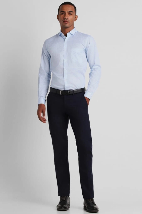 Men Blue Slim Fit Formal Full Sleeves Formal Shirt