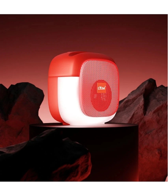 CYOMI Cy631 5 W Bluetooth Speaker Bluetooth v5.0 with SD card Slot Playback Time 4 hrs Red - Red