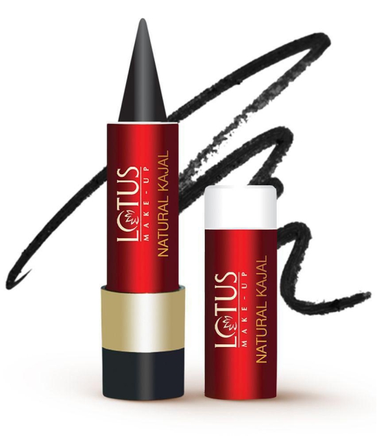 Lotus Make, Up Natural Kajal, Black (Pack of 3)