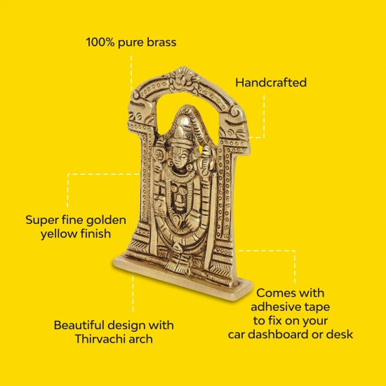 Tirupati Balaji Brass Idol | 100% Pure Brass | Antique Finish