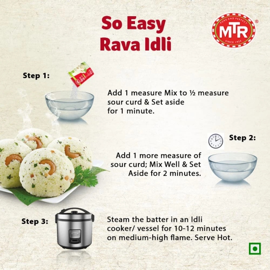 Mtr Rava Idli Mix, 500G