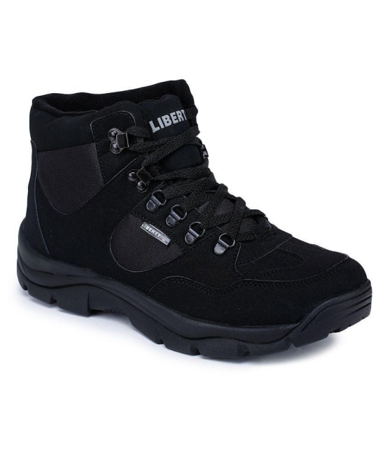 Liberty High Ankle Black Safety Shoes - 8