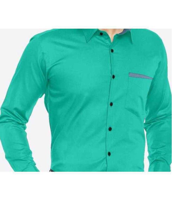 VERTUSY - Green 100% Cotton Regular Fit Men's Casual Shirt ( Pack of 1 ) - None